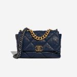 Chanel 19 Flap Bag Large Lamb Blue Front | Sell your designer bag