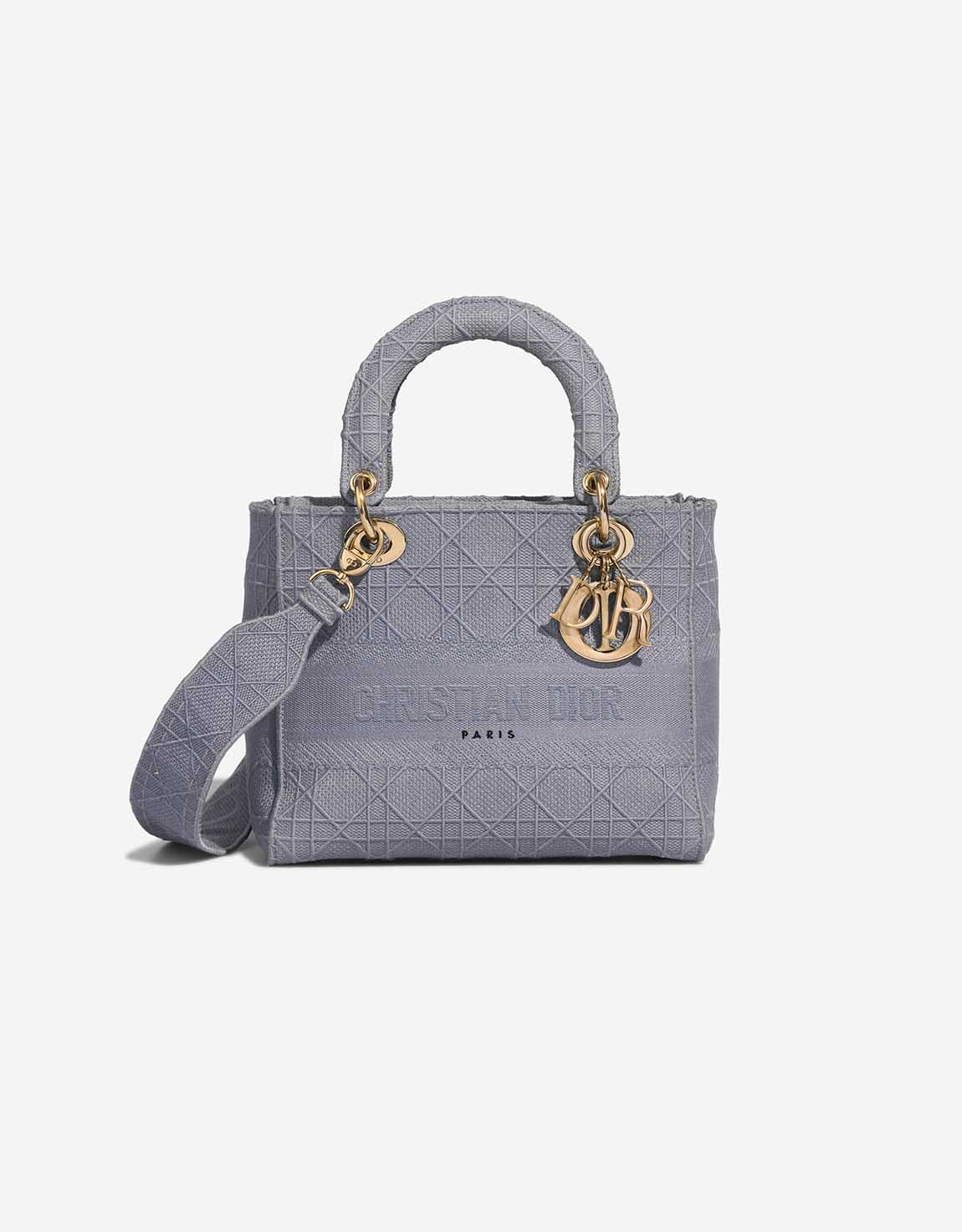 ≪上質な質感≫【Dior】Lady D-Lite ミディアム Dior Lady D-Lite Medium Canvas Blue | SACLÀB