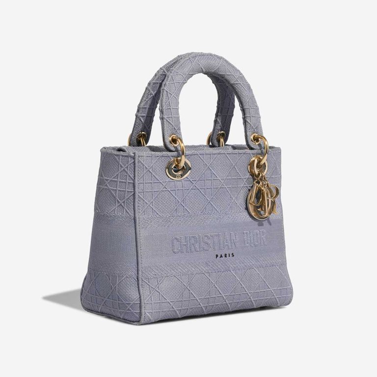 Dior Lady D-Lite Medium Canvas Blue | Sell your designer bag