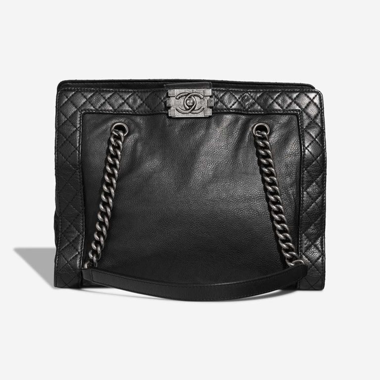 Chanel Shopping Tote Calf Black Front | Sell your designer bag