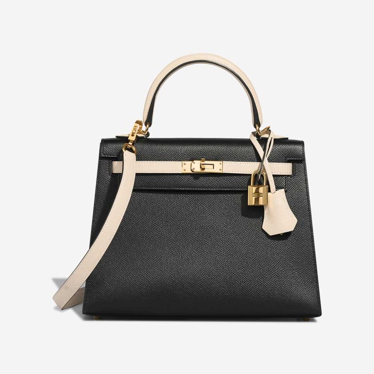 Hermès Kelly Sellier 25 Epsom Black / Craie Front | Sell your designer bag