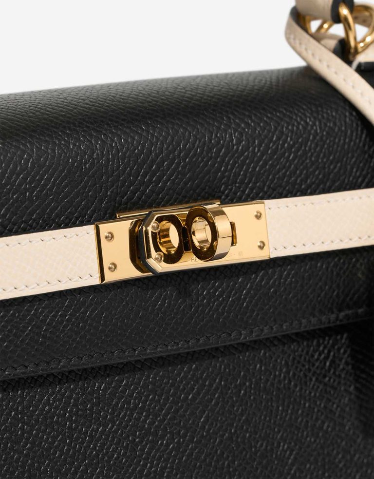 Hermès Kelly Sellier 25 Epsom Black / Craie Closing System | Sell your designer bag