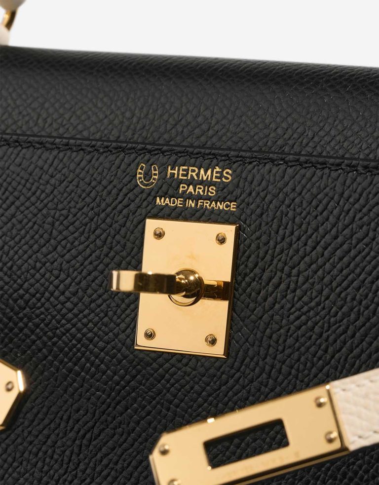 Hermès Kelly Sellier 25 Epsom Black / Craie Logo | Sell your designer bag