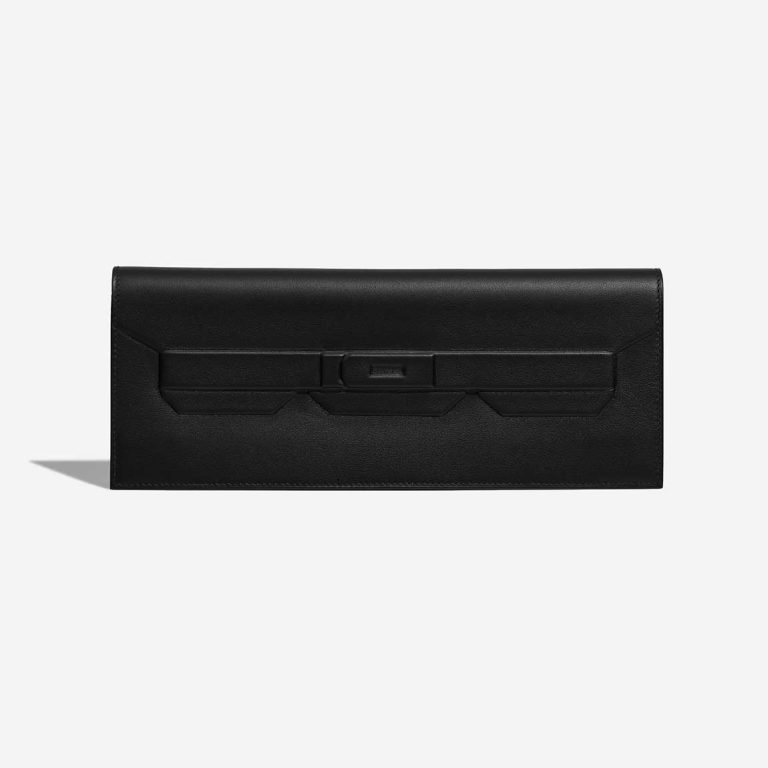 Hermès Birkin Shadow Cut Clutch Swift Black Front | Sell your designer bag