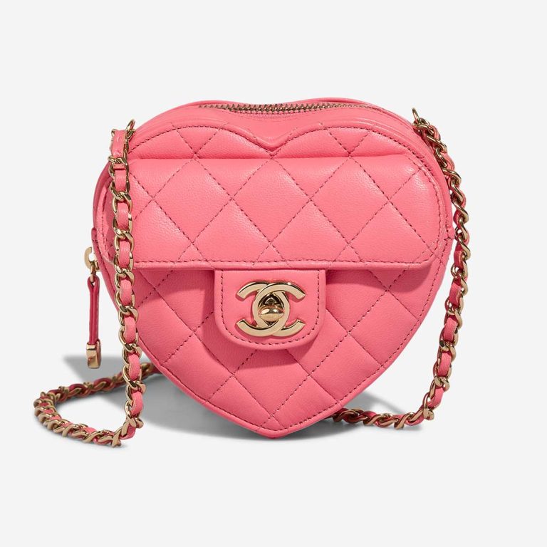 Chanel Timeless Heart Small Lamb Pink Front | Sell your designer bag