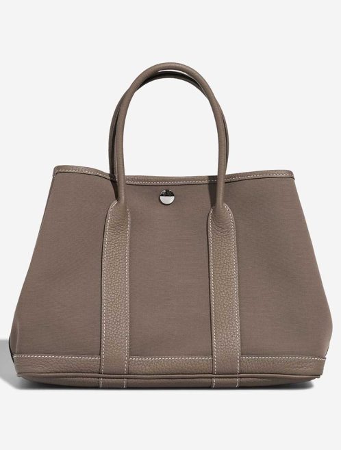 Hermès Garden Party 30 Clémence / Toile Étoupe Front | Sell your designer bag