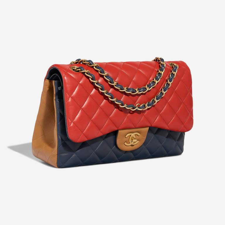 Chanel Timeless Jumbo Lamb Blue / Red / Brown | Sell your designer bag