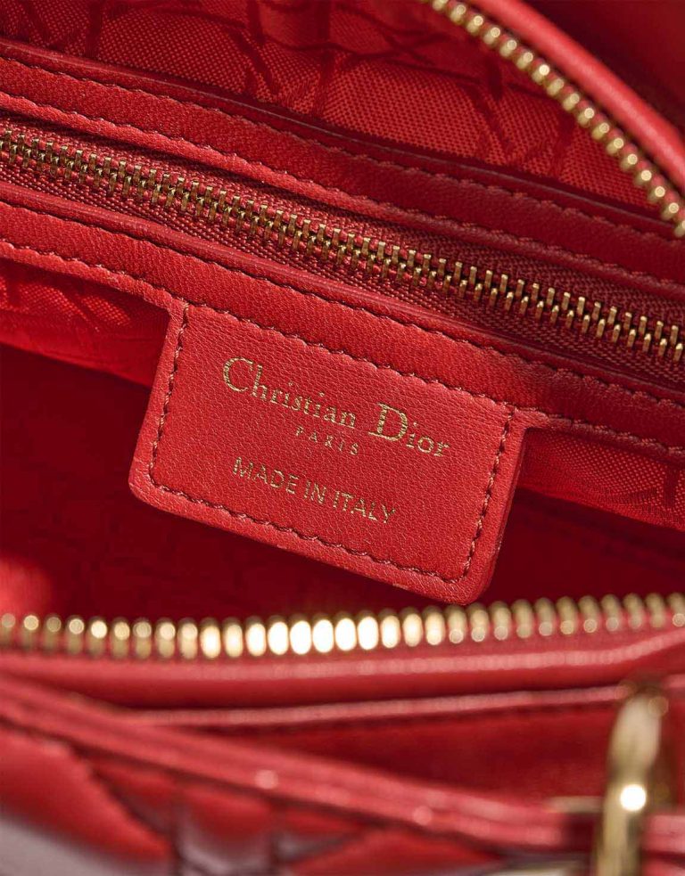 Dior Lady Medium Calf Red Logo | Sell your designer bag