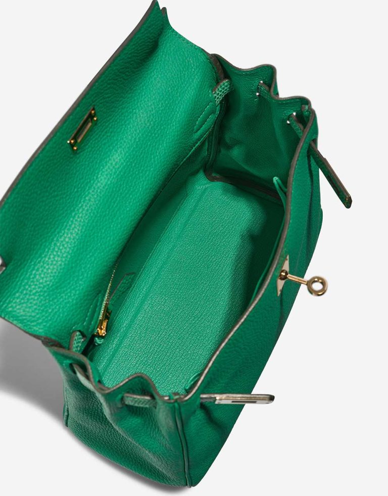 Hermès Kelly 25 Touch Togo / Niloticus Lizard Menthe Inside | Sell your designer bag