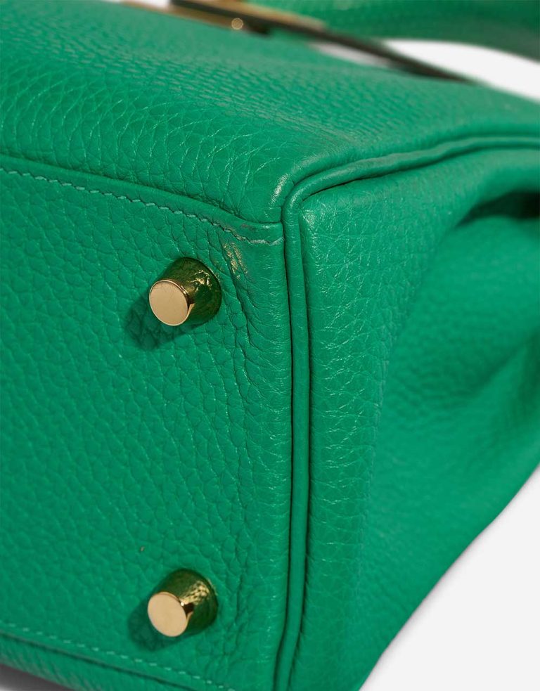 Hermès Kelly 25 Touch Togo / Niloticus Lizard Menthe Signs of wear | Sell your designer bag