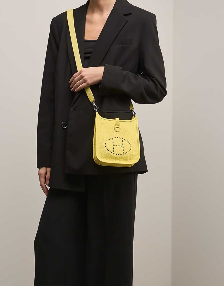 Hermès Evelyne 16 Taurillon Clémence Limoncello on Model | Sell your designer bag