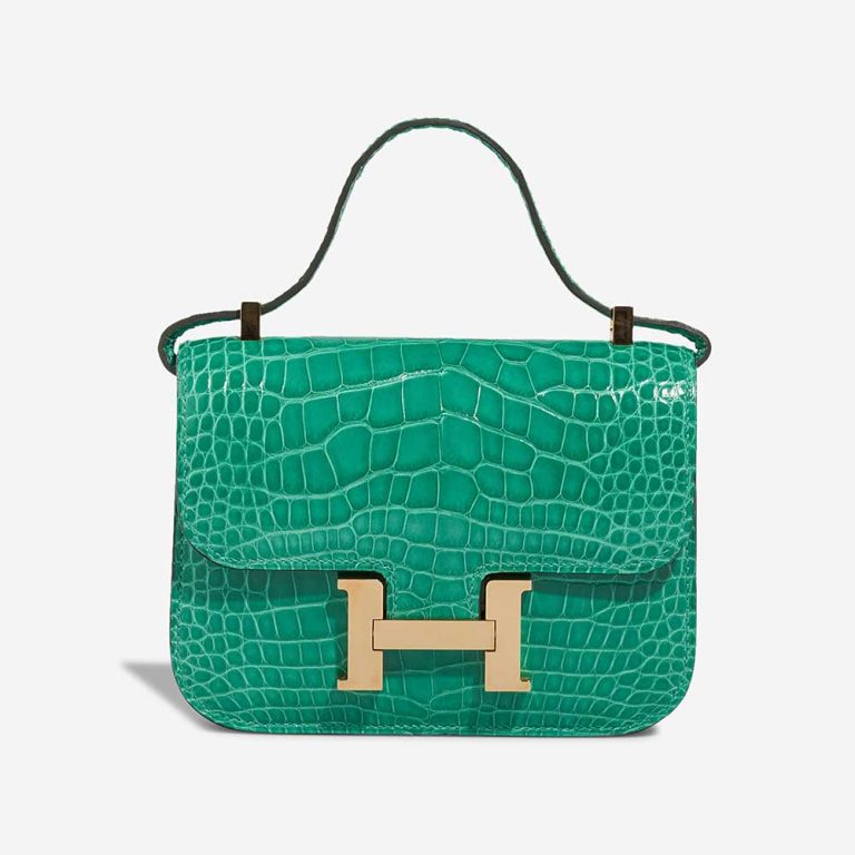 Hermès Constance Micro Alligator Mississippi Vert Jade Front | Sell your designer bag