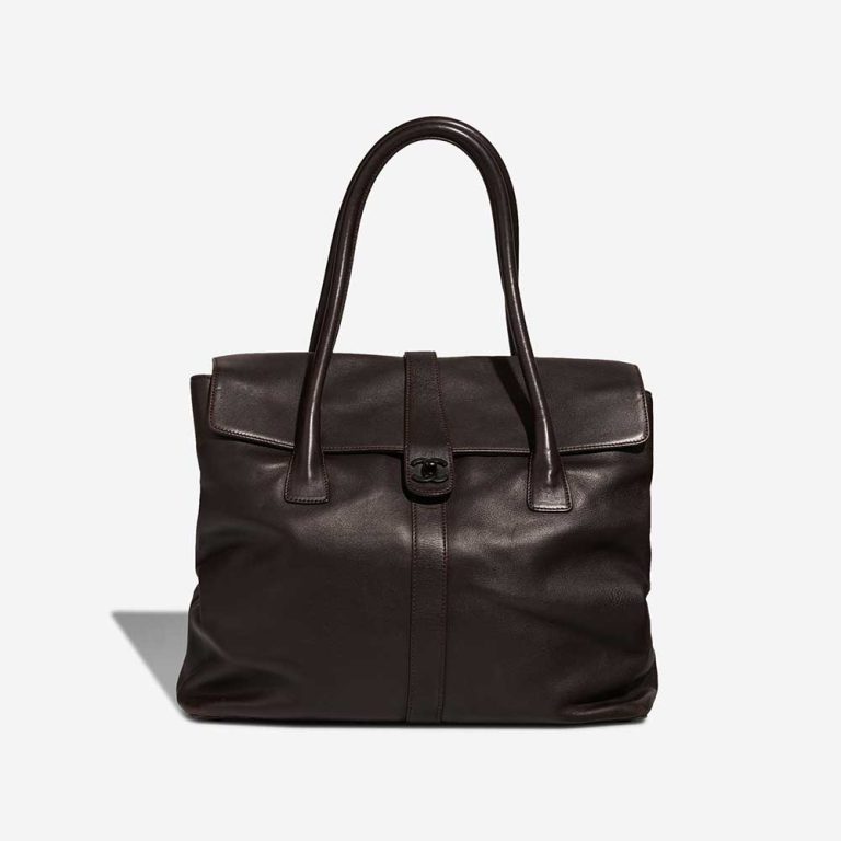 Chanel Shopper Calf Dark Brown Front | Sell your designer bag