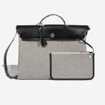 Hermès Herbag 39 Toile / Vache Hunter Black / Écru Front | Sell your designer bag