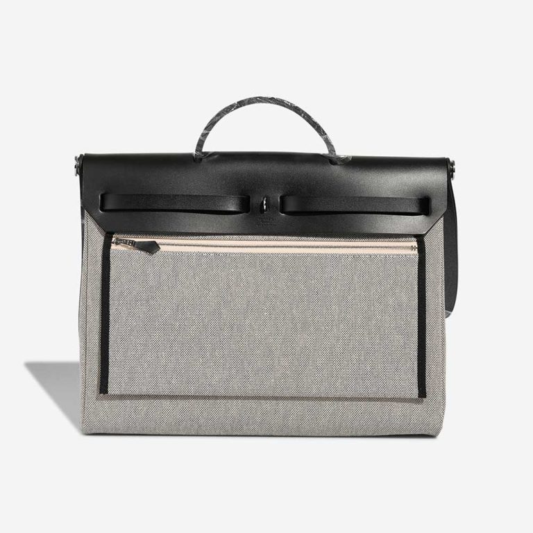 Hermès Herbag 39 Toile / Vache Hunter Black / Écru | Sell your designer bag