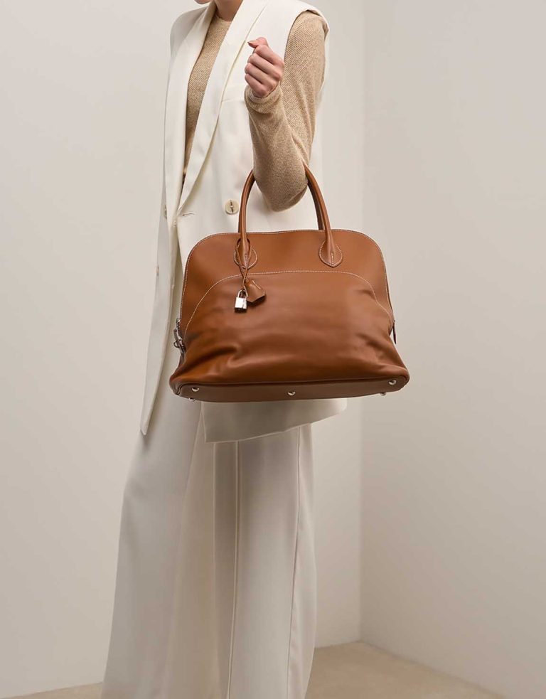 Hermès Bolide 40 Relax Veau Sikkim Gold Front | Sell your designer bag