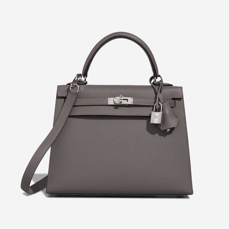 Hermès Kelly 25 Veau Madame Gris Meyer Front | Sell your designer bag