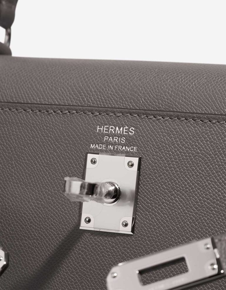 Hermès Kelly 25 Veau Madame Gris Meyer Logo | Sell your designer bag