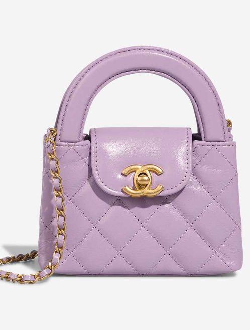 Chanel Kelly Micro Crinkled Calf Violet Front | Sell your designer bag