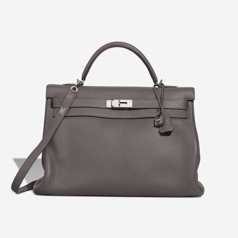 Hermès Kelly 40 Clémence Étain Front | Sell your designer bag