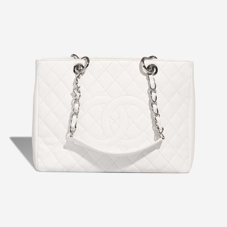 Chanel Shopping Tote GST Caviar White Front | Sell your designer bag