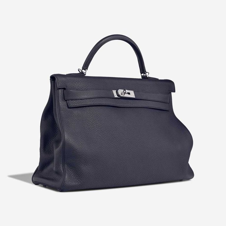 Hermès Kelly 40 Clémence Bleu Obscur / Anémone | Sell your designer bag