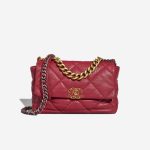 Pre-owned Chanel bag 19 Flap Bag Large Lamb Dark Red Red | Sell your designer bag on Saclab.com