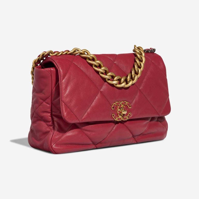 Chanel 19 Flap Bag Large Lamb Dark Red | Sell your designer bag