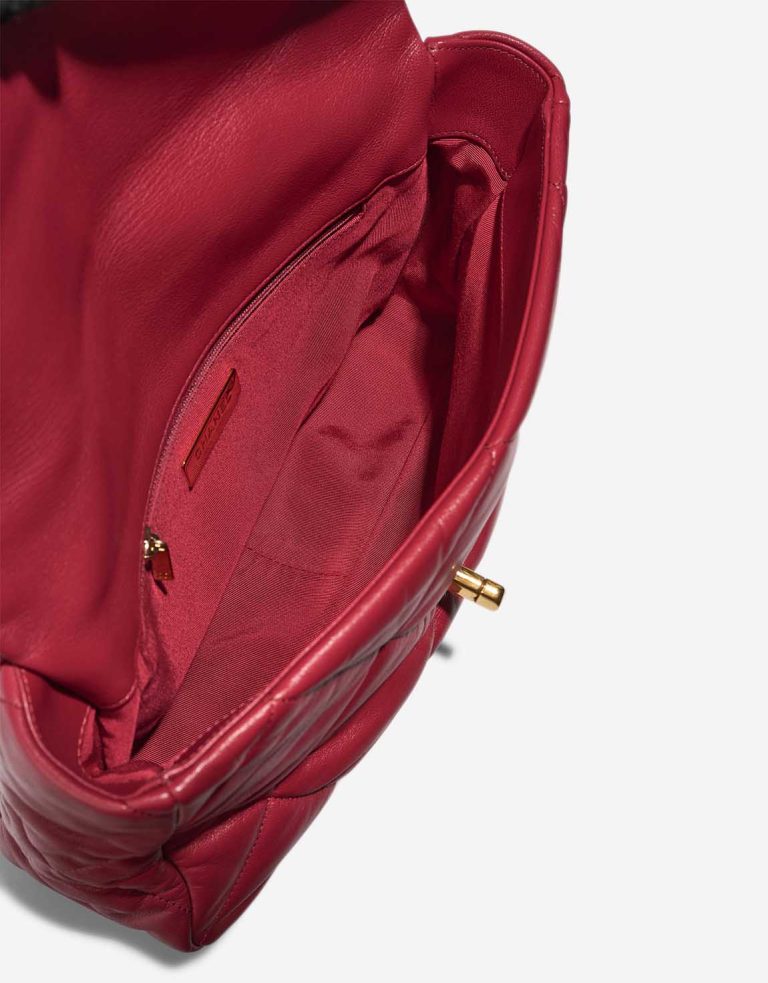 Chanel 19 Flap Bag Large Lamb Dark Red Inside | Sell your designer bag