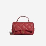Chanel Timeless Flap Bag Small Lamb Red Front | Sell your designer bag