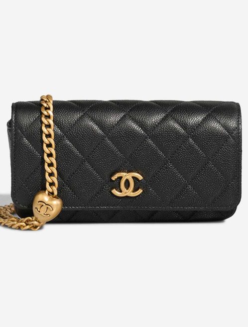 Chanel Timeless Chain Pouch Caviar Black Front | Sell your designer bag