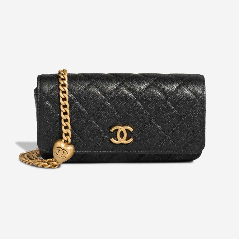 Chanel Timeless Chain Pouch Caviar Black Front | Sell your designer bag