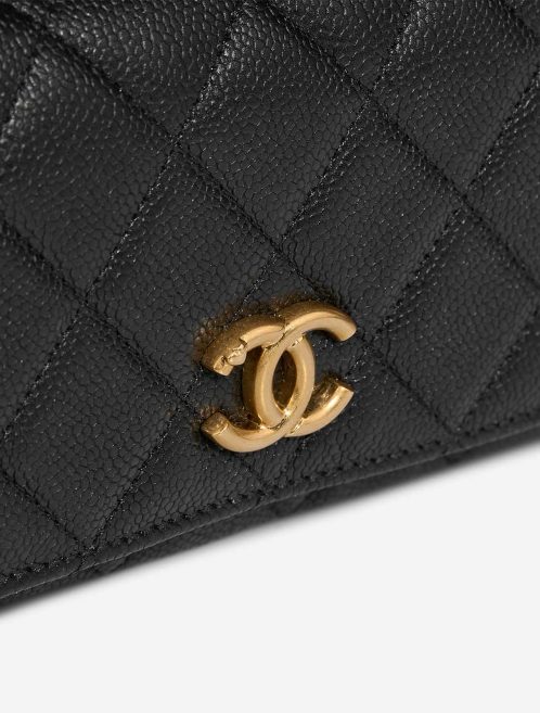 Chanel Timeless Chain Pouch Caviar Black Closing System | Sell your designer bag