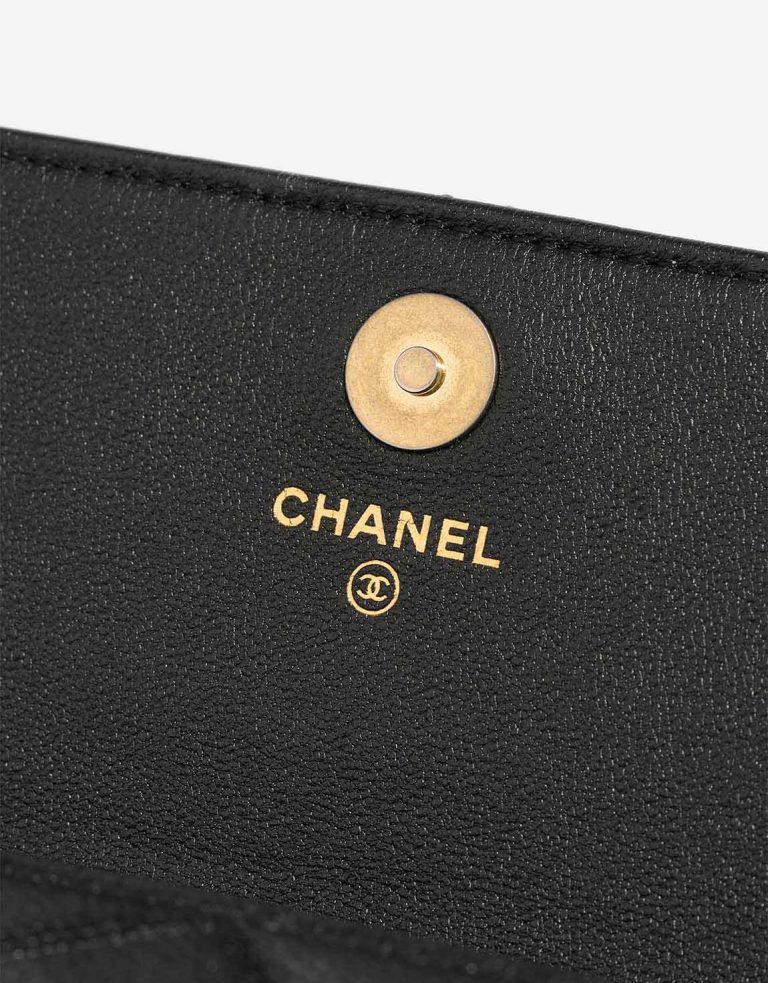 Chanel Timeless Chain Pouch Caviar Black Logo | Sell your designer bag