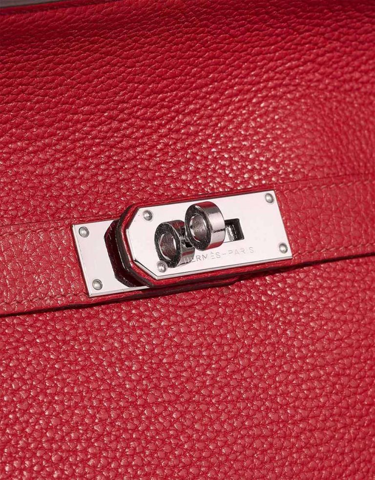 Hermès Jypsière 34 Taurillon Clémence Rouge Vif Closing System | Sell your designer bag