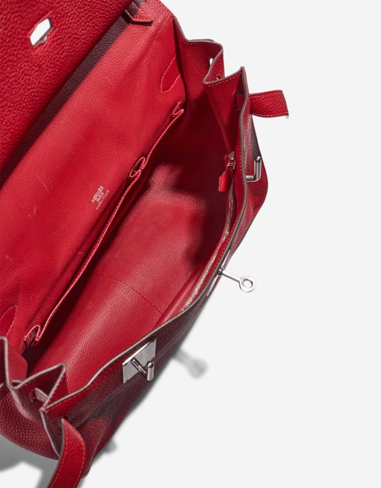 Hermès Jypsière 34 Taurillon Clémence Rouge Vif Inside | Sell your designer bag