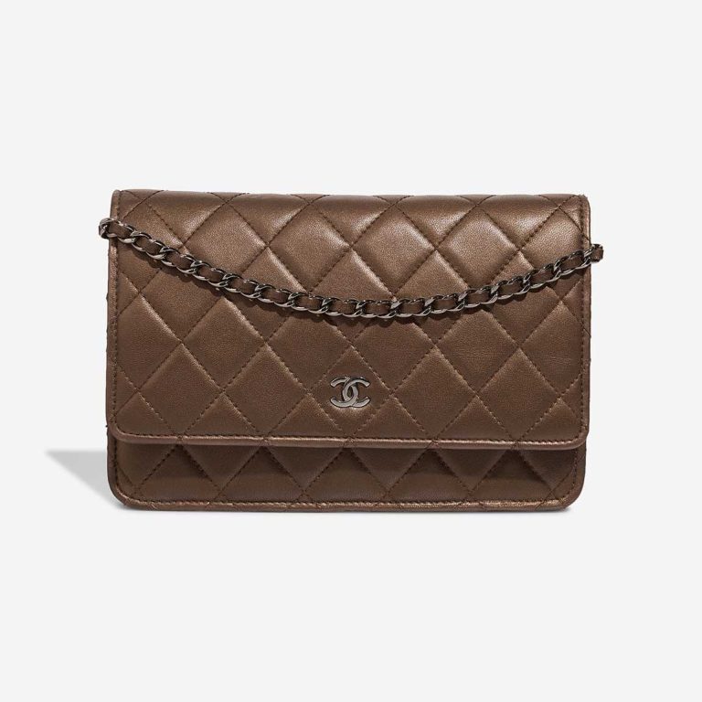 Chanel Timeless Wallet On Chain Lamb Bronze Front | Sell your designer bag