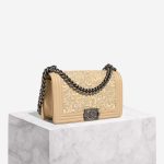 Chanel Boy Medium Lamb Beige Front | Sell your designer bag