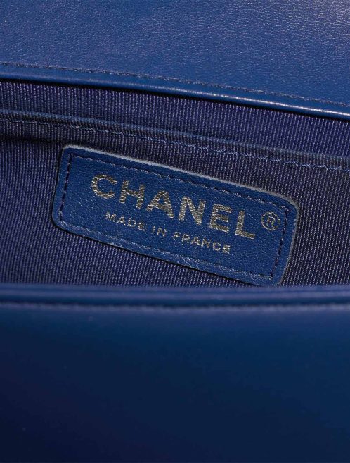 Chanel Boy Medium Lamb Blue Logo | Sell your designer bag