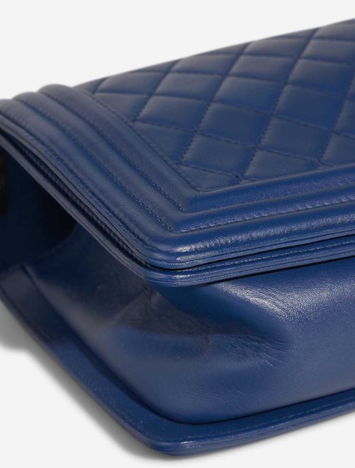 Chanel Boy Medium Lamb Blue Signs of wear | Sell your designer bag