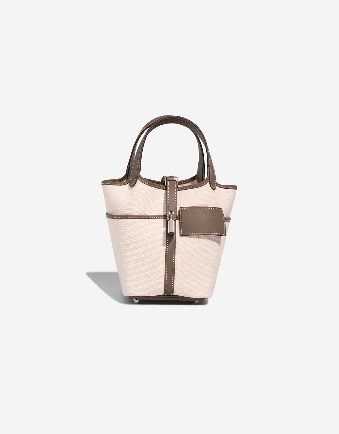 Hermès Picotin Cargo 18 Toile Goeland / Swift Écru / Étoupe | SACLÀB