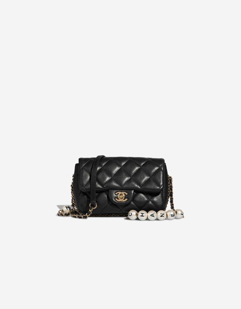 Chanel Chain Around Mini Rectangular Lamb Black Front | Sell your designer bag
