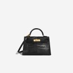 Hermès Kelly Mini Matte Alligator Black Front | Sell your designer bag