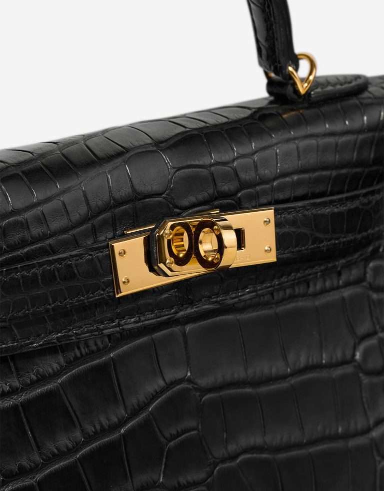 Hermès Kelly Mini Matte Alligator Black Closing System | Sell your designer bag