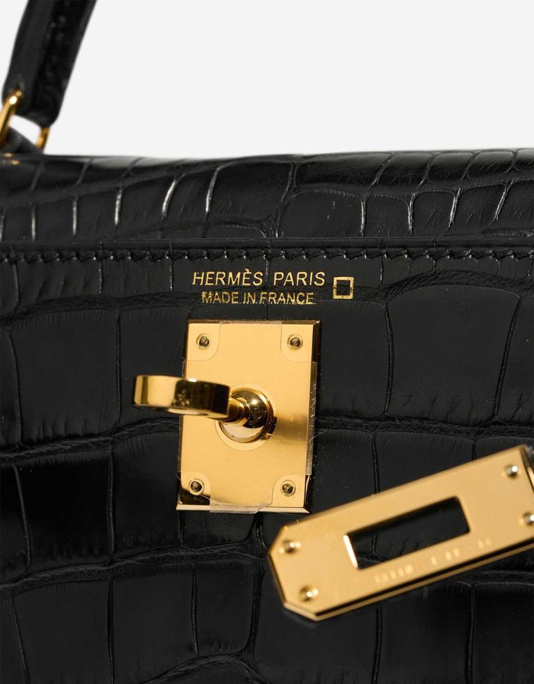 Hermès Kelly Mini Matte Alligator Black Logo | Sell your designer bag