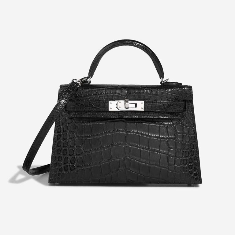 Hermès Kelly Mini Matte Alligator Black Front | Sell your designer bag