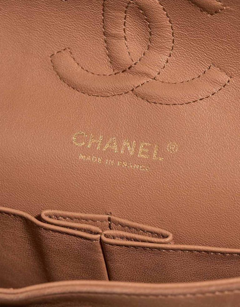 Chanel Timeless Medium Lamb Cognac Logo | Sell your designer bag