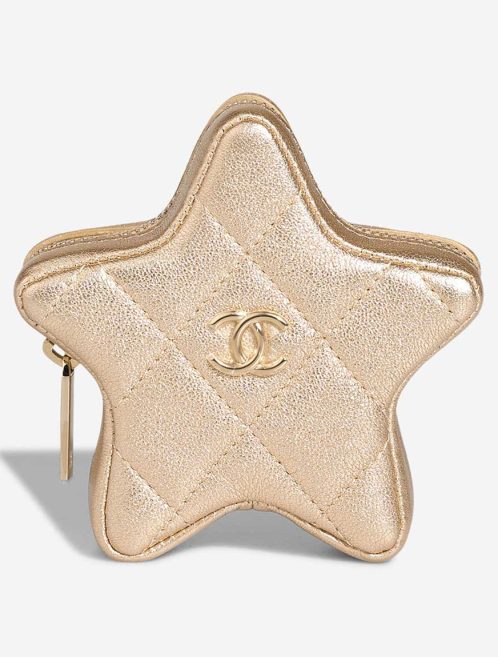 Chanel Timeless Charms Micro Lamb Metallic Gold Front | Sell your designer bag