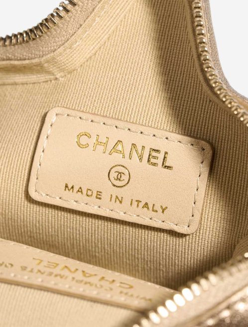 Chanel Timeless Charms Micro Lamb Metallic Gold Logo | Sell your designer bag