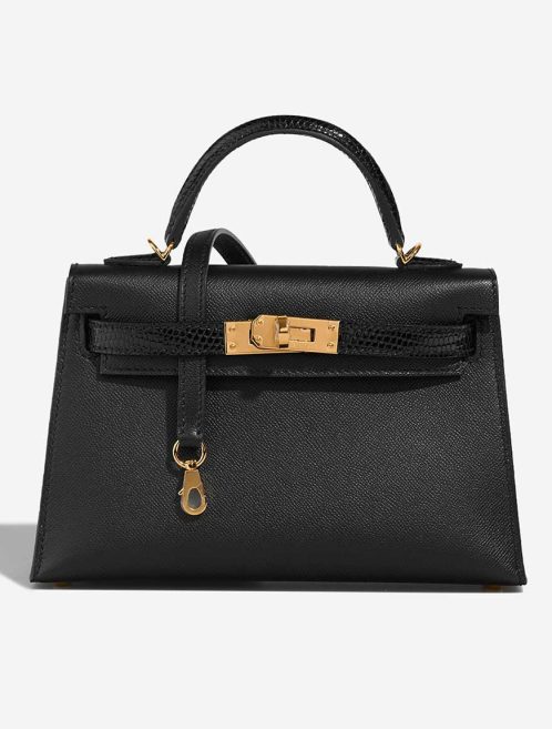 Hermès Kelly Touch Mini Veau Madame / Lizard Black Front | Sell your designer bag